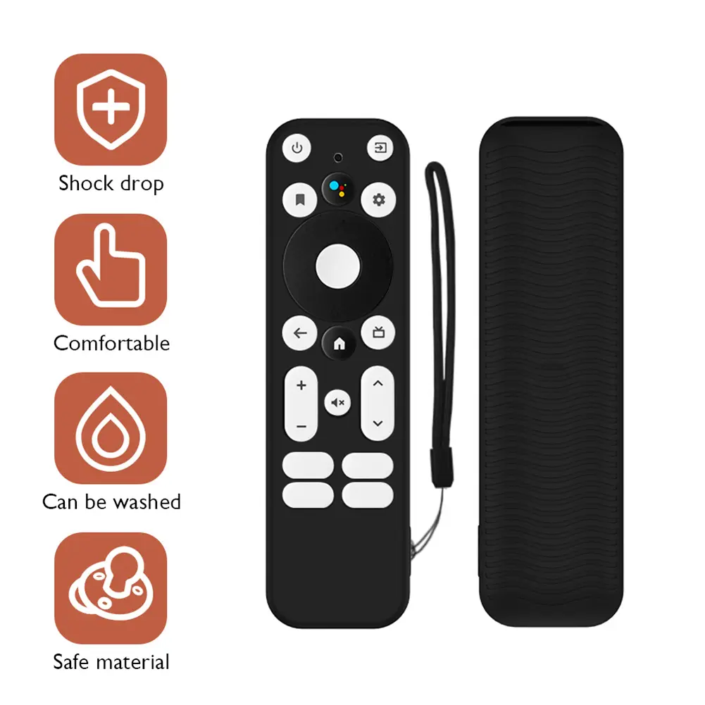 Silicone TV Remote Control Protective Sleeve All-inclusive TV Remote Control Cover Dust-proof for Walmart Onn. Android TV 4k Uhd