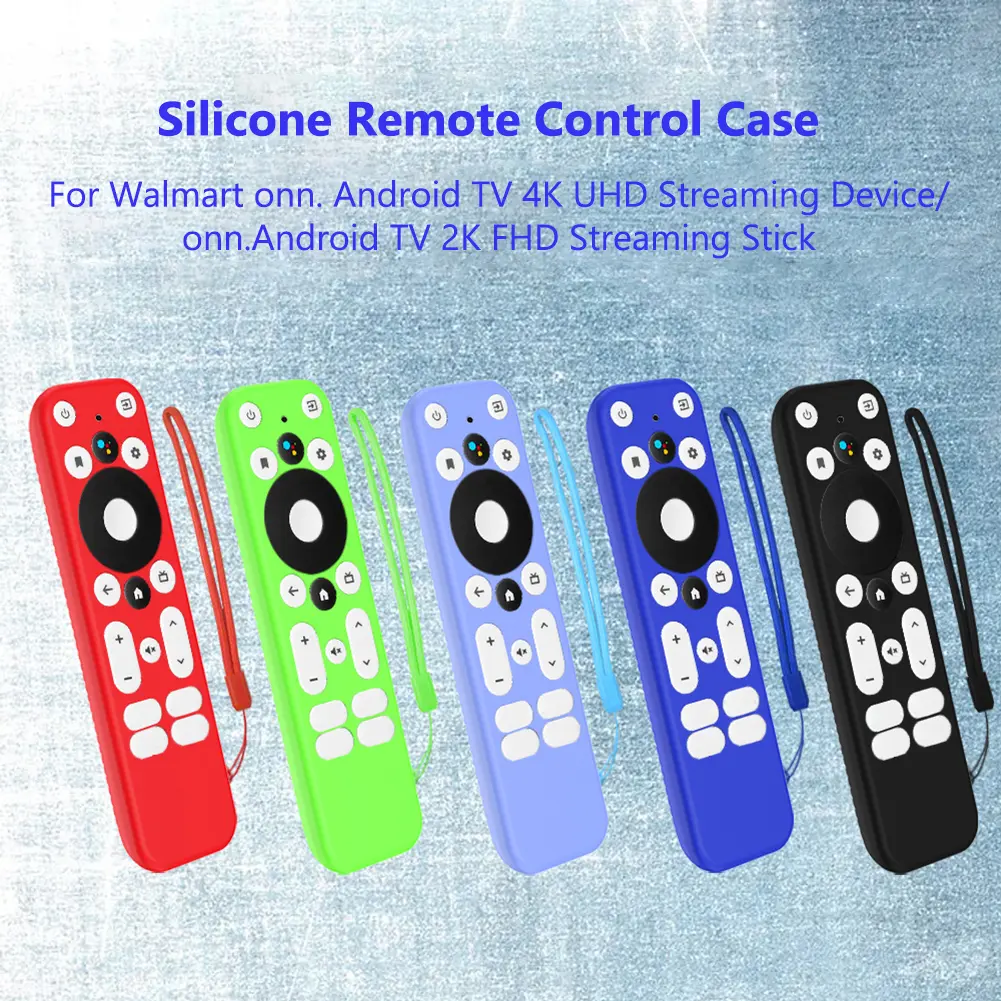 Silicone TV Remote Control Protective Sleeve All-inclusive TV Remote Control Cover Dust-proof for Walmart Onn. Android TV 4k Uhd