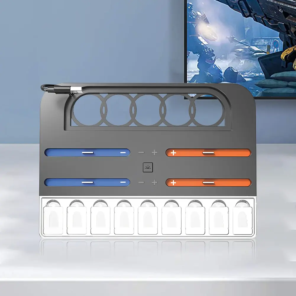 Dock Station for Switch 2 for Joycon Controller with 9 Game Card Slots Charger Dock Charging Station Charges Up To 4 Controllers