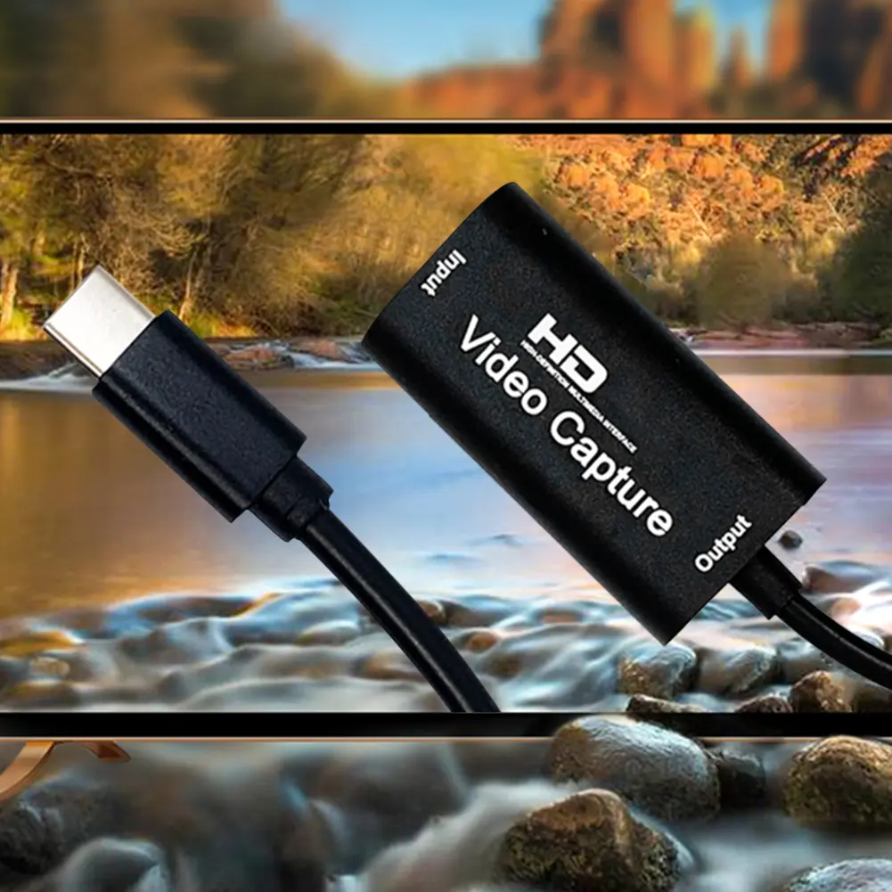 4K 1080P Video Converter Type-C USB 2.0 Audio Video Capture Card HDMI-compatible Video Game Grabber Recording for Computer Phone