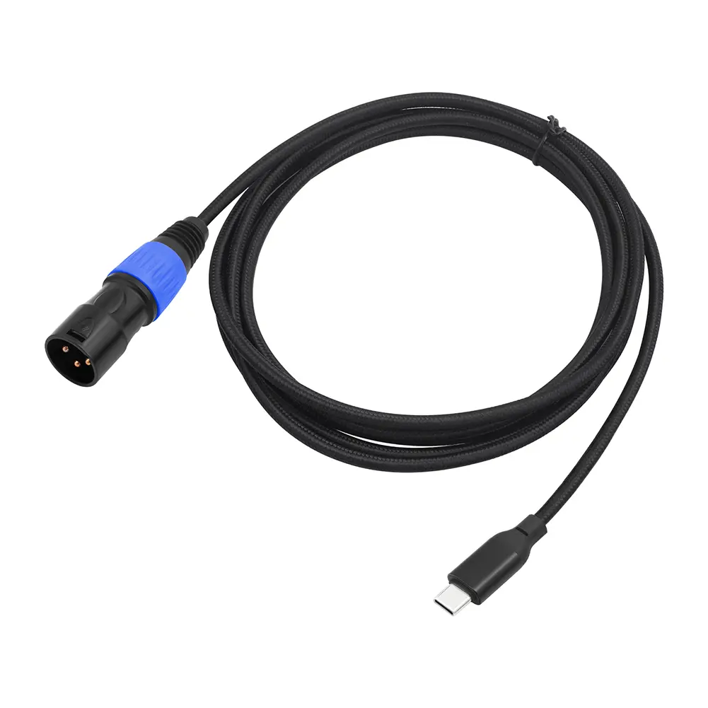 Type C To XLR Male Aux Audio Cable Plug and Play Type C To XLR Male Output Stereo Cord for Amplifier Speaker Mixer Console