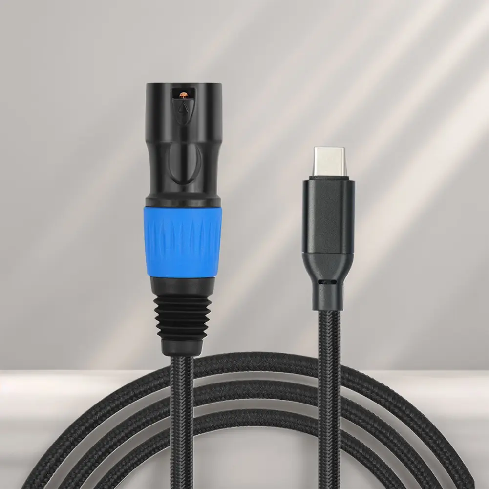 Type C To XLR Male Aux Audio Cable Plug and Play Type C To XLR Male Output Stereo Cord for Amplifier Speaker Mixer Console