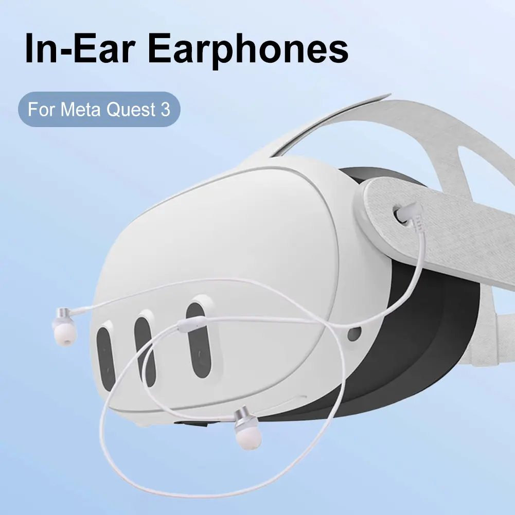 In-Ear Earphones Comfortable Noise Isolating Earphones Immersive Sound Ergonomic Earphones 3.5mm AUX for Meta Quest 3 VR Headset