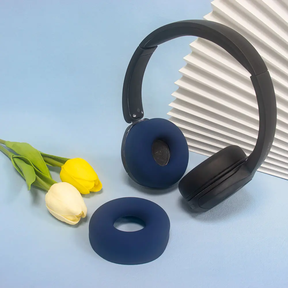 1 Pairs Silicone Headphone Earpads Waterproof Headset Ear Pad Dirt Resistant Earpads Case Washable Replacement for Sony WH-CH520