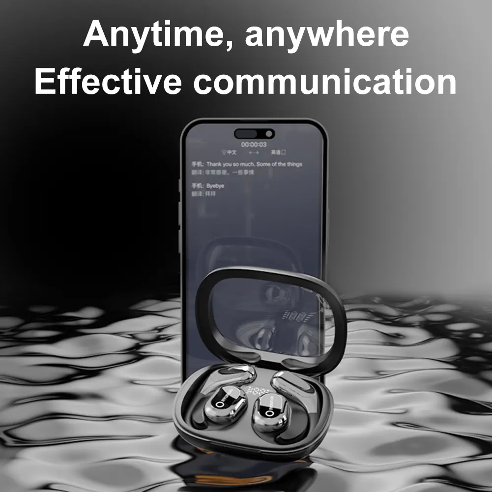 144 Languages AI Translator Earbuds 99% Accuracy Bluetooth-Compatible 5.4 Translation Earphones for Travel Business Learning