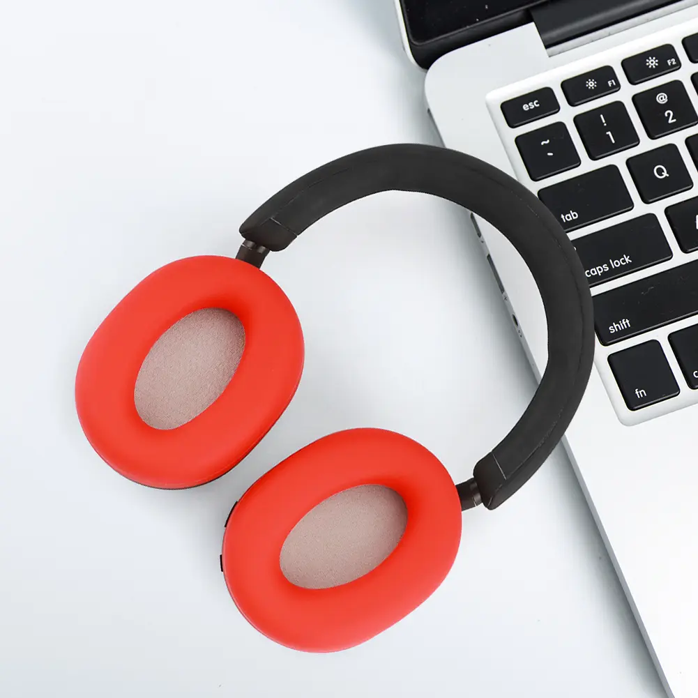 2pcs Silicone Earpad Covers Headphone Cushion Covers Replacement Sweat-Proof Noise Reduction for Sony WH-1000XM5 Headset