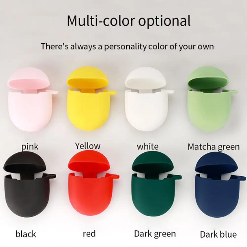 Soft Silicone Earphone Cases with Hook Wireless Headphone Protector Case Anti Scratch Replacement for Google Pixel Buds A-Series