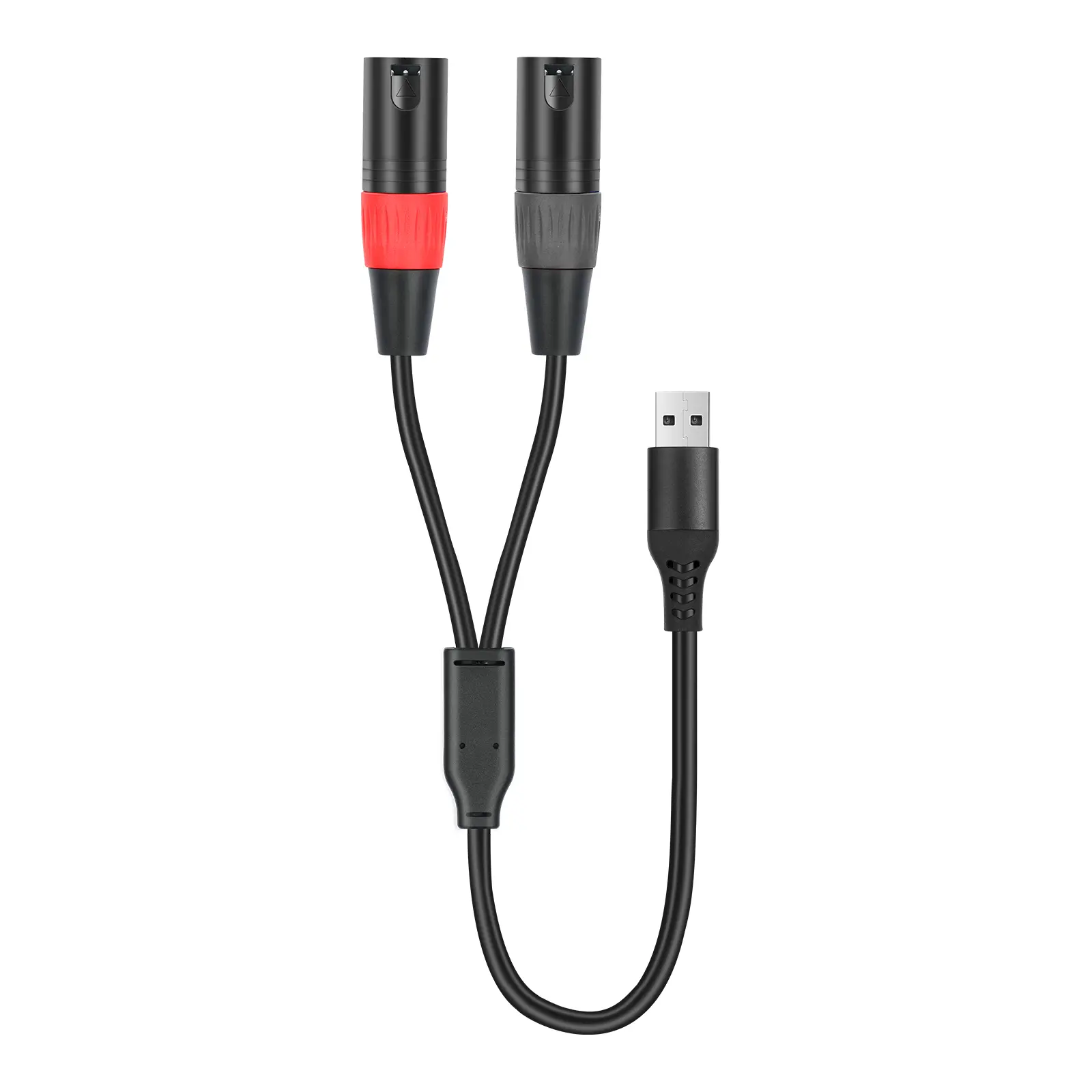 PC USB To Stereo Audio Cable Converter USB A To Dual XLR Male Audio Cable for Speaker Power Amplifier