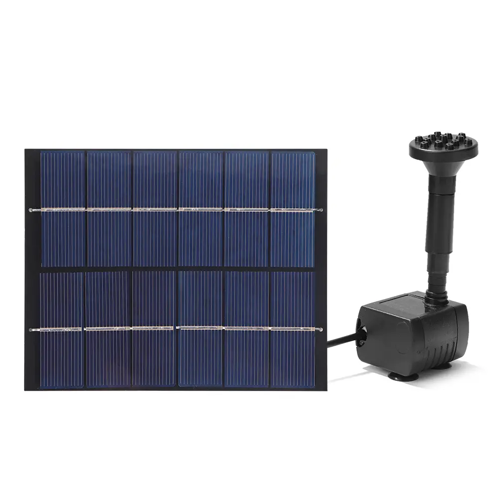 2W Submersible Solar Panel Outdoor Pond Aquarium Fountain Solar Water Pump Kit Water Fountain Pump Garden Patio