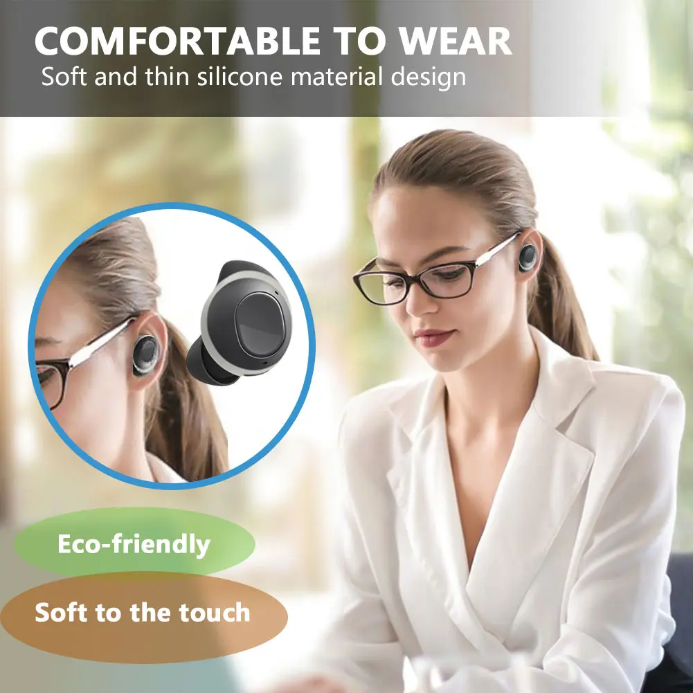 3 Pairs Silicone Earbuds Wingtips Anti-Slip Wing Tip Ear Tip Anti-Drop Ear Wing Tips for Samsung Galaxy Buds FE 2023 Accessories