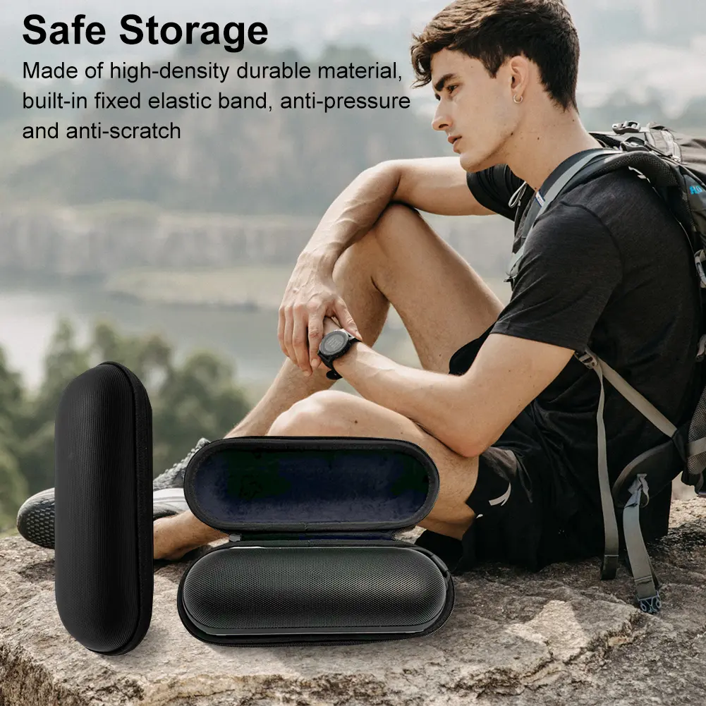 Hard Carrying Case for Beats Pill Wireless Speaker PU Waterproof Protective Travel Case Shockproof Hard Travel Case Storage Case