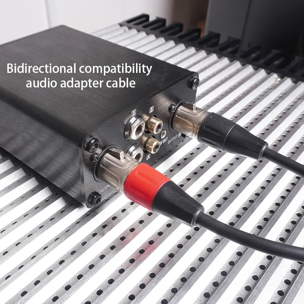 3.5mm Dual XLR To 1/8 Female Adapter 0.3m 1/8 To XLR Microphone Cable for Stereo Mic To L & R Audio Track