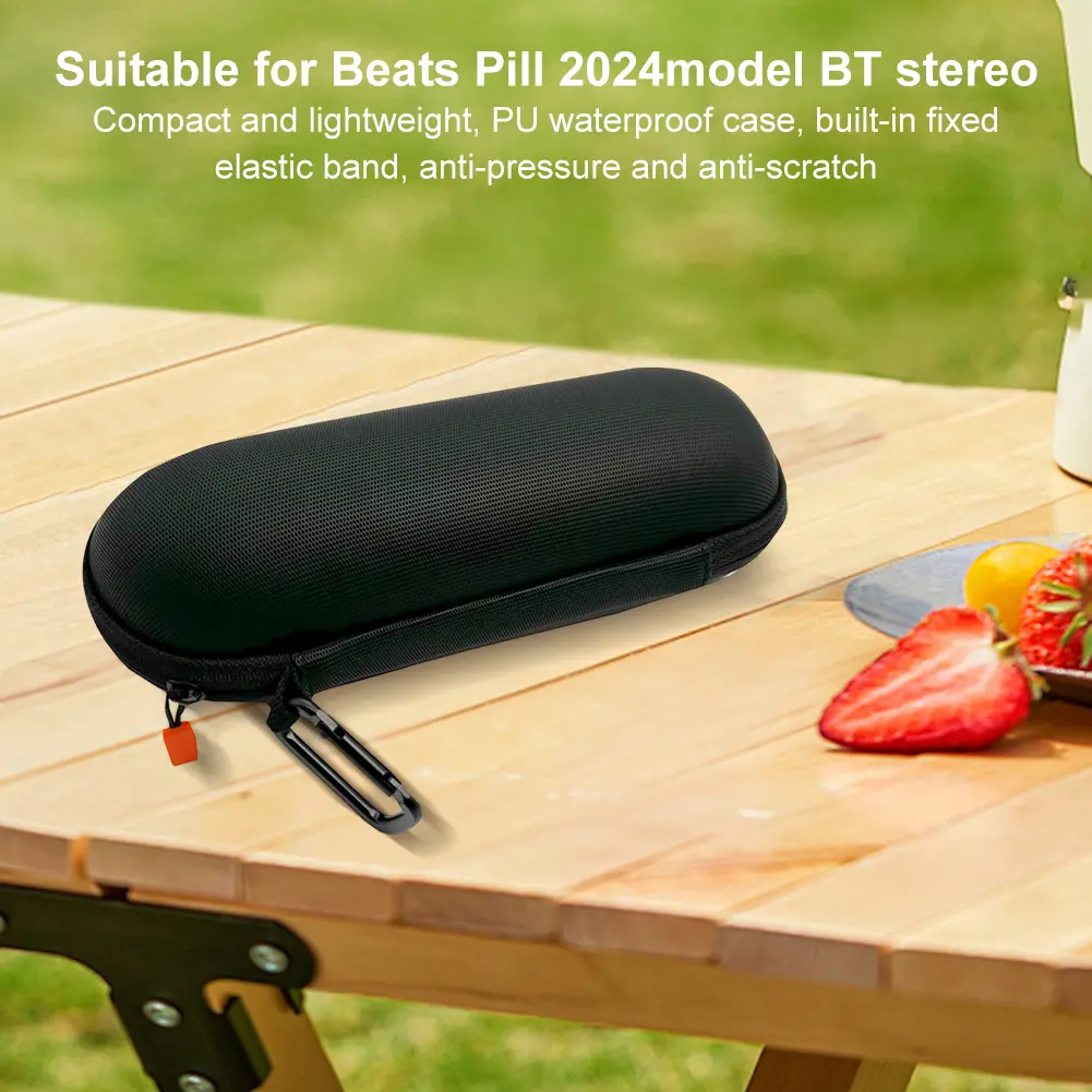 Hard Carrying Case for Beats Pill Wireless Speaker PU Waterproof Protective Travel Case Shockproof Hard Travel Case Storage Case