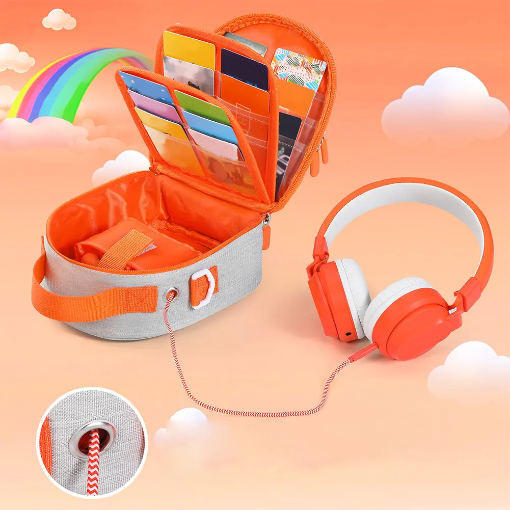 Carrying Case for Yoto Mini (2024 Edition) Travel Case Card Holder Hold Up To 30 Cards Holder Bag with Shoulder Strap Hard Case