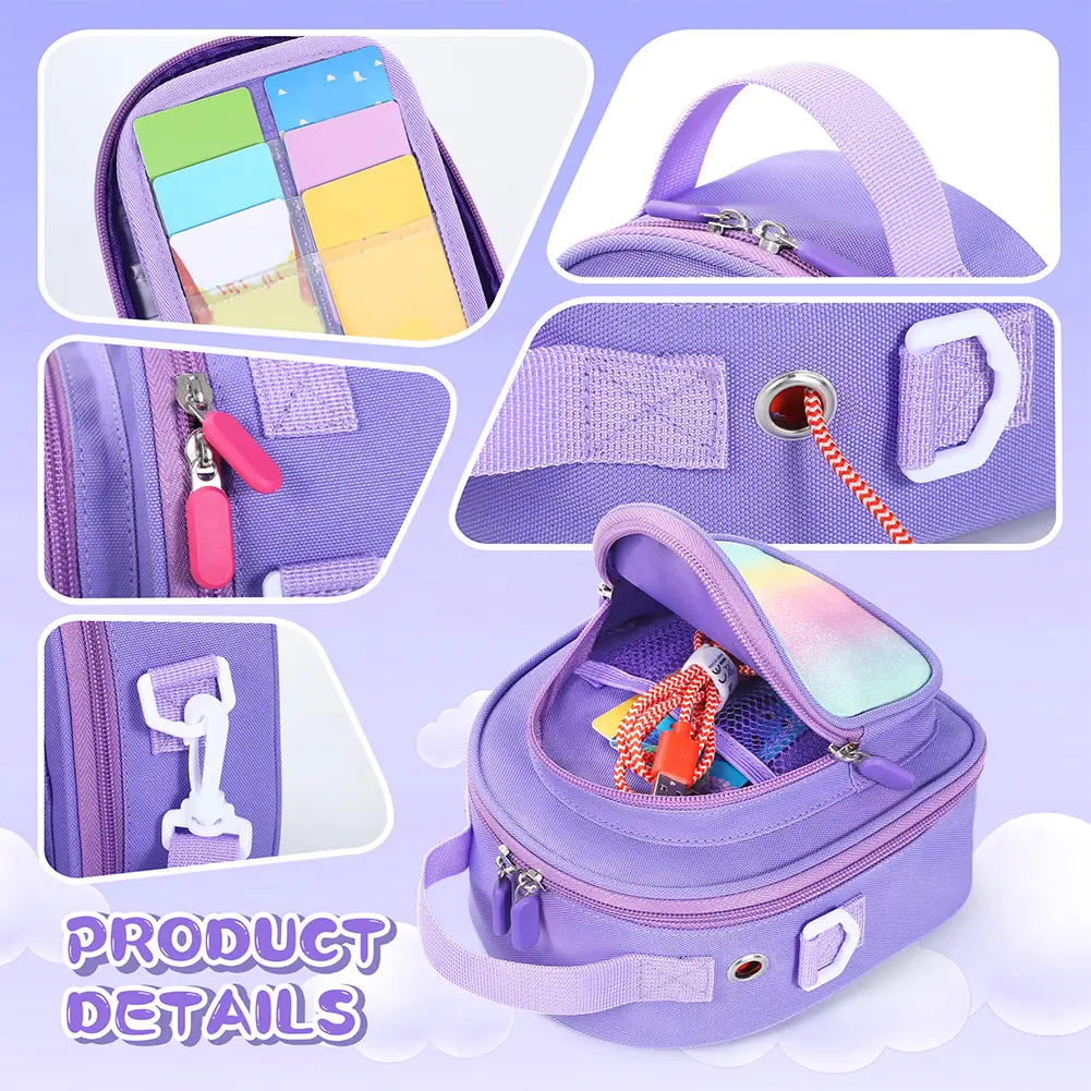 Carrying Case for Yoto Mini (2024 Edition) Travel Case Card Holder Hold Up To 30 Cards Holder Bag with Shoulder Strap Hard Case