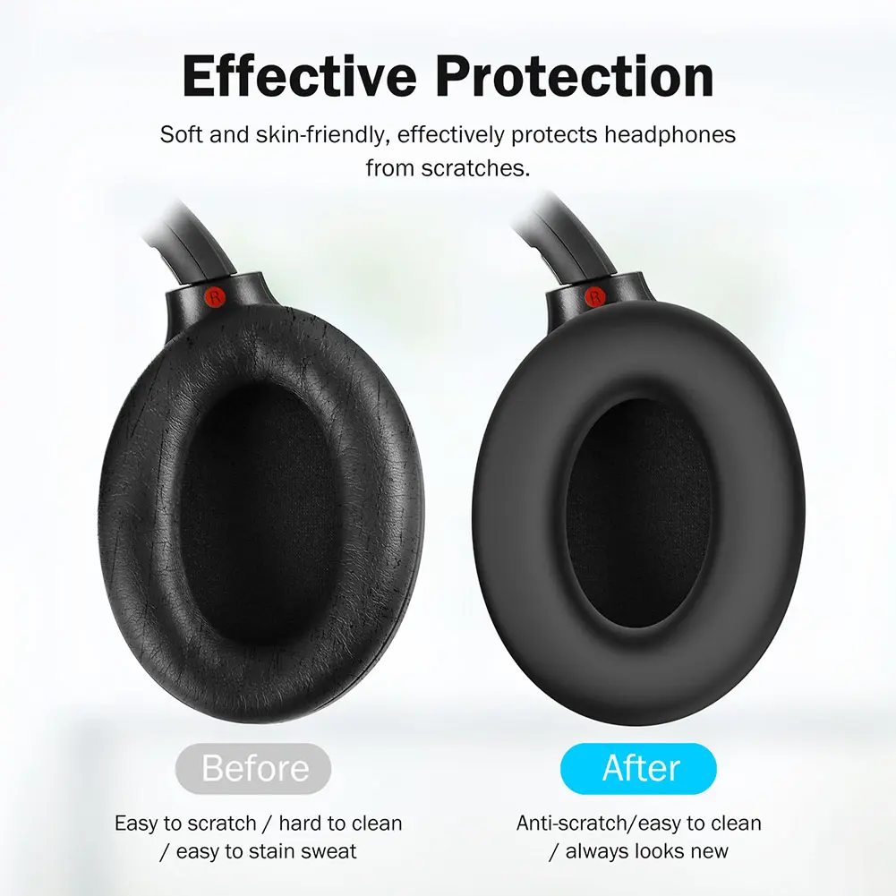 Silicone Ear Pads Cushion Cover Soft Earpads Headbeam Sleeve Headphone Case for Sony ULT WEAR WH-ULT900N/WH-1000XM3/XM4