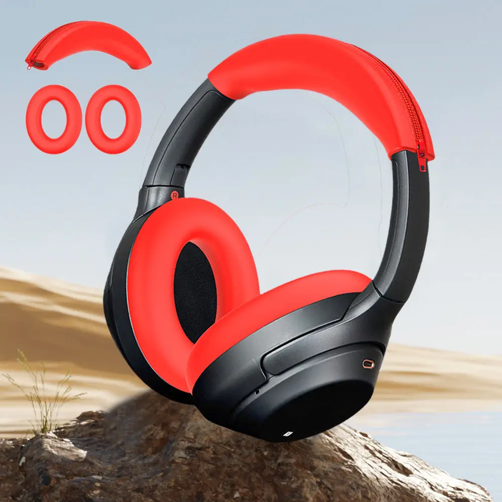 Silicone Ear Pads Cushion Cover Soft Earpads Headbeam Sleeve Headphone Case for Sony ULT WEAR WH-ULT900N/WH-1000XM3/XM4