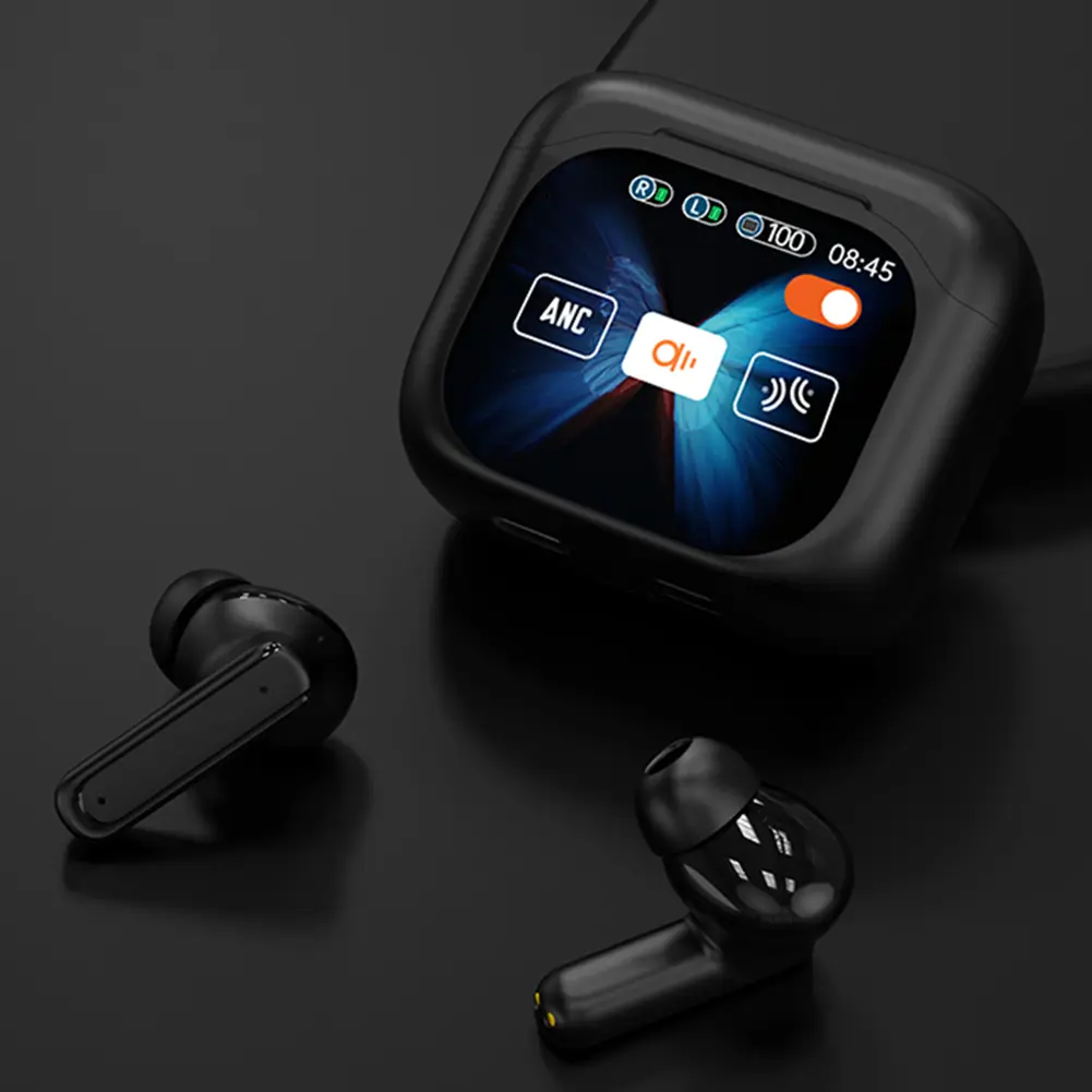 TWS Wireless Earbuds Bluetooth-Compatible 5.4 Headphones ANC ENC Noise Cancelling Bass Stereo Ear Buds With Mic for Android iOS
