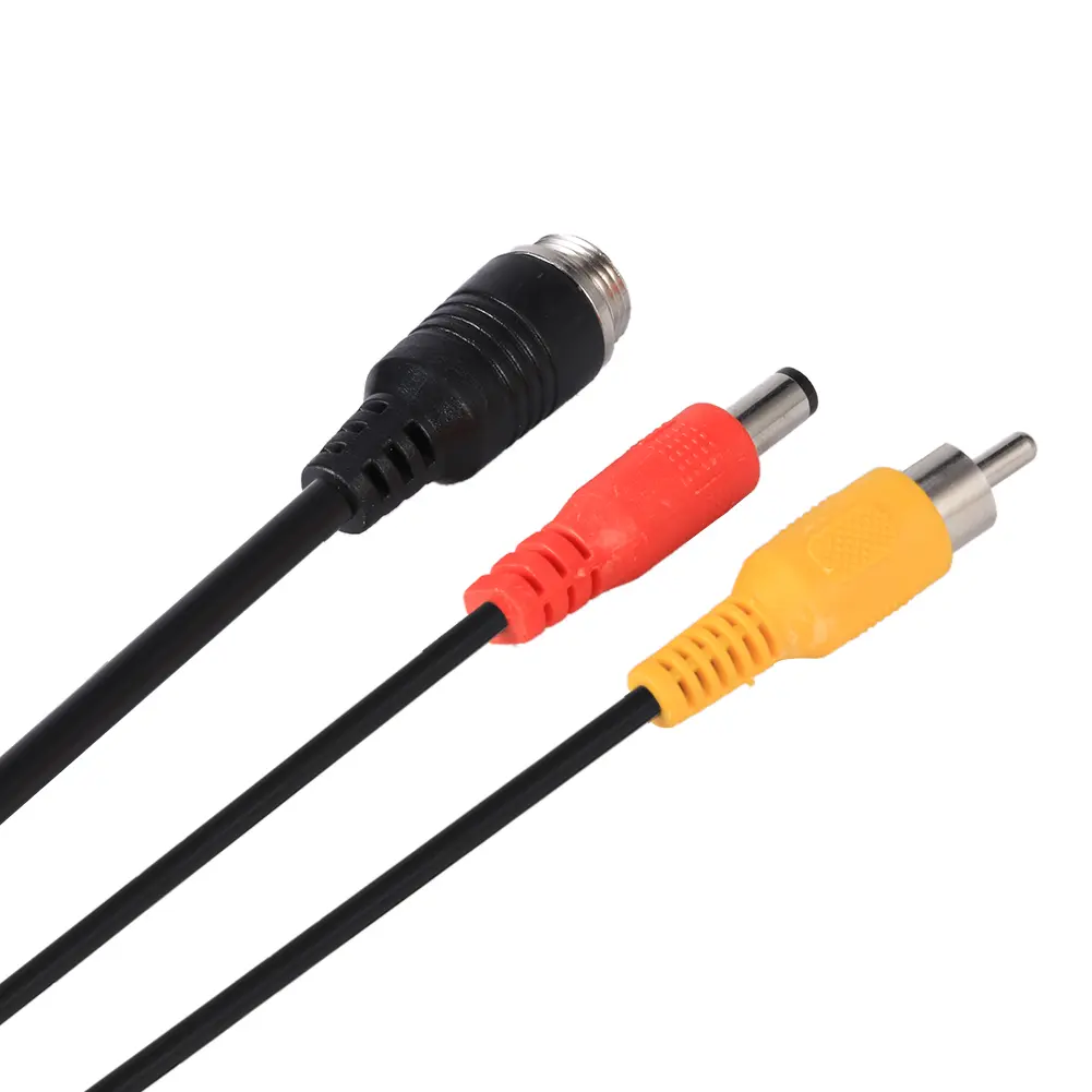 Aviation Head To RCA Male DC Male Extension Cable Adapter Wire 4Pin Extension Cable Adapter Converter Black for Camera DVR