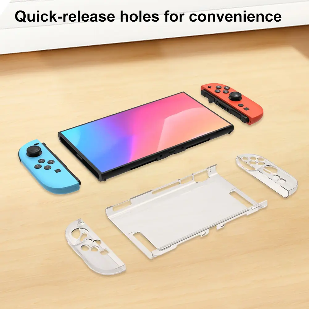 PC Protective Case Anti-Scratch Hard Shell Case High Transparency Clear Protector Cover for Switch 2 Game Console