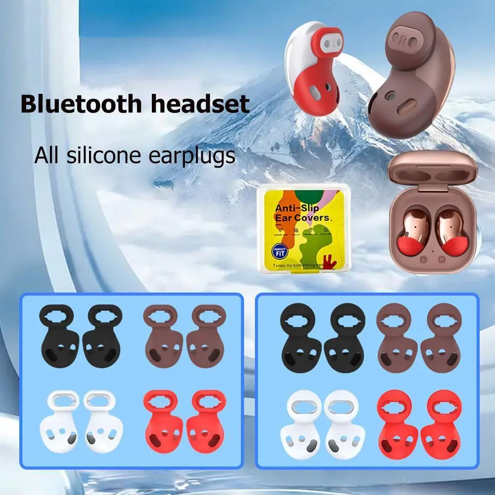 8 Pairs Silicone Ear Tips Non-slip Eartips Cover Replacement Earplug Ear Buds Dustproof for Samsung Galaxy Buds Live Accessories