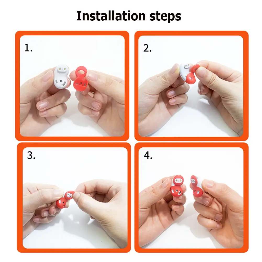 8 Pairs Silicone Ear Tips Non-slip Eartips Cover Replacement Earplug Ear Buds Dustproof for Samsung Galaxy Buds Live Accessories