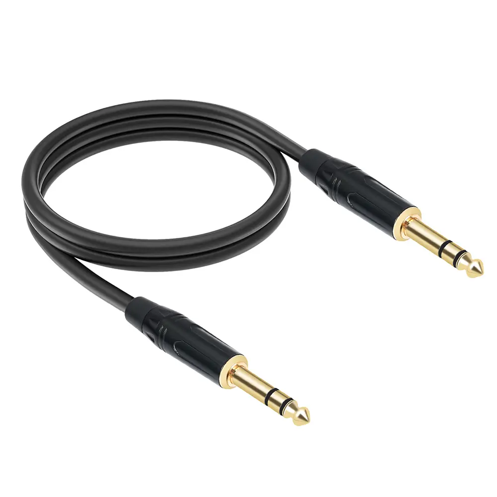 1/4 Inch TRS Cable 1M 2M 3M 5M 10M 6.35mm Stereo Jack Balanced Audio Path Cord Interconnect Cable for Electric Guitar Bass Etc