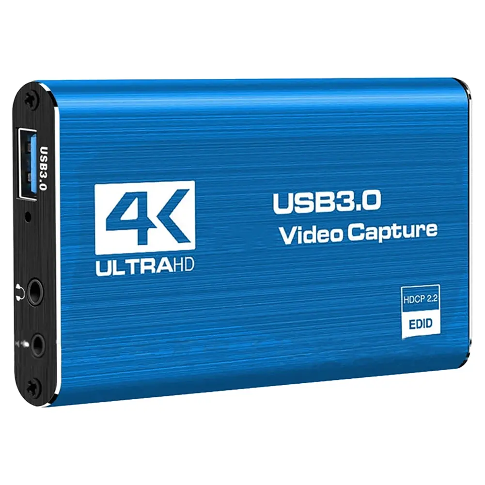 4K HDMI-Compatible USB 3.0 Video Recorder Grabber 1080P 60FPS Audio Video Capture Card 60Hz for OBS Capturing Game Card Live