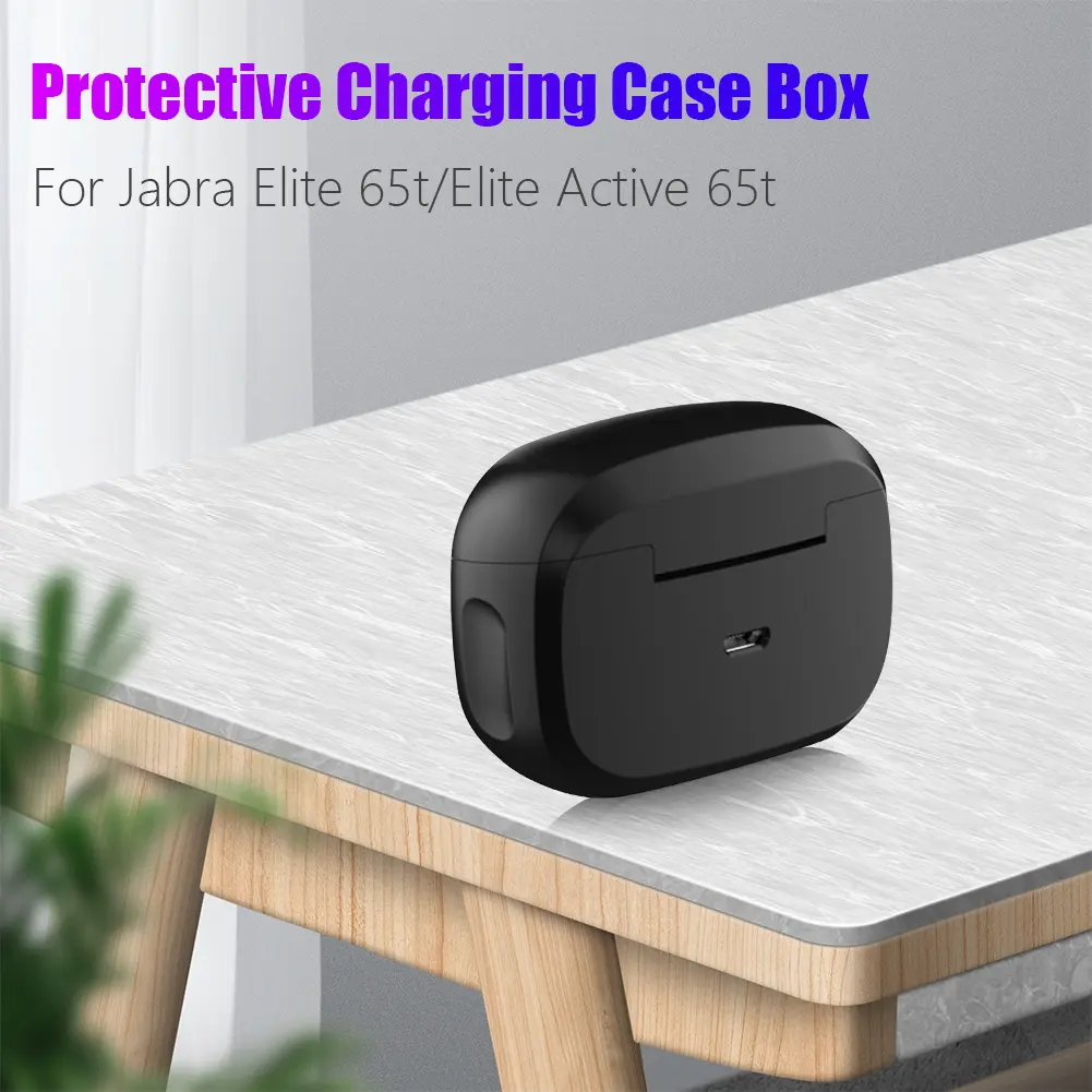 Wireless Earphones Charging Box Bluetooth-compatible Earbuds Power Case Headsets Microphone Headphones Box for Jabra Elite 65t