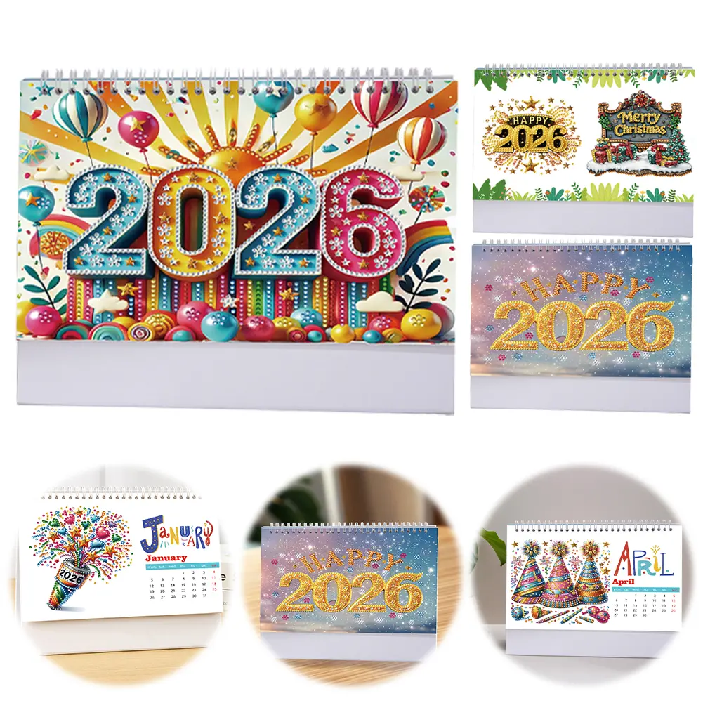 Diamond Painting Calendar Diamond Painting Monthly Calendar Kit DIY Calendar Desktop Ornament for Home Office Planning