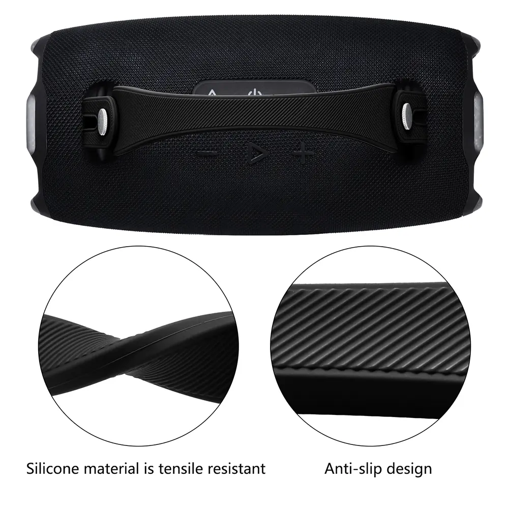 Silicone Detachable Speaker Grip Tape with 2 Pair Screws Handle Strap Accessories for JBL Xtreme 2/ Xtreme 3/Xtreme 4 BT Speaker