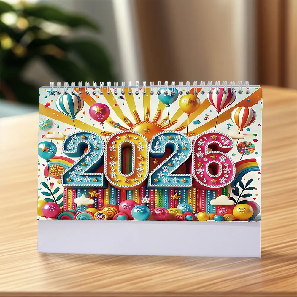 Diamond Painting Calendar Diamond Painting Monthly Calendar Kit DIY Calendar Desktop Ornament for Home Office Planning
