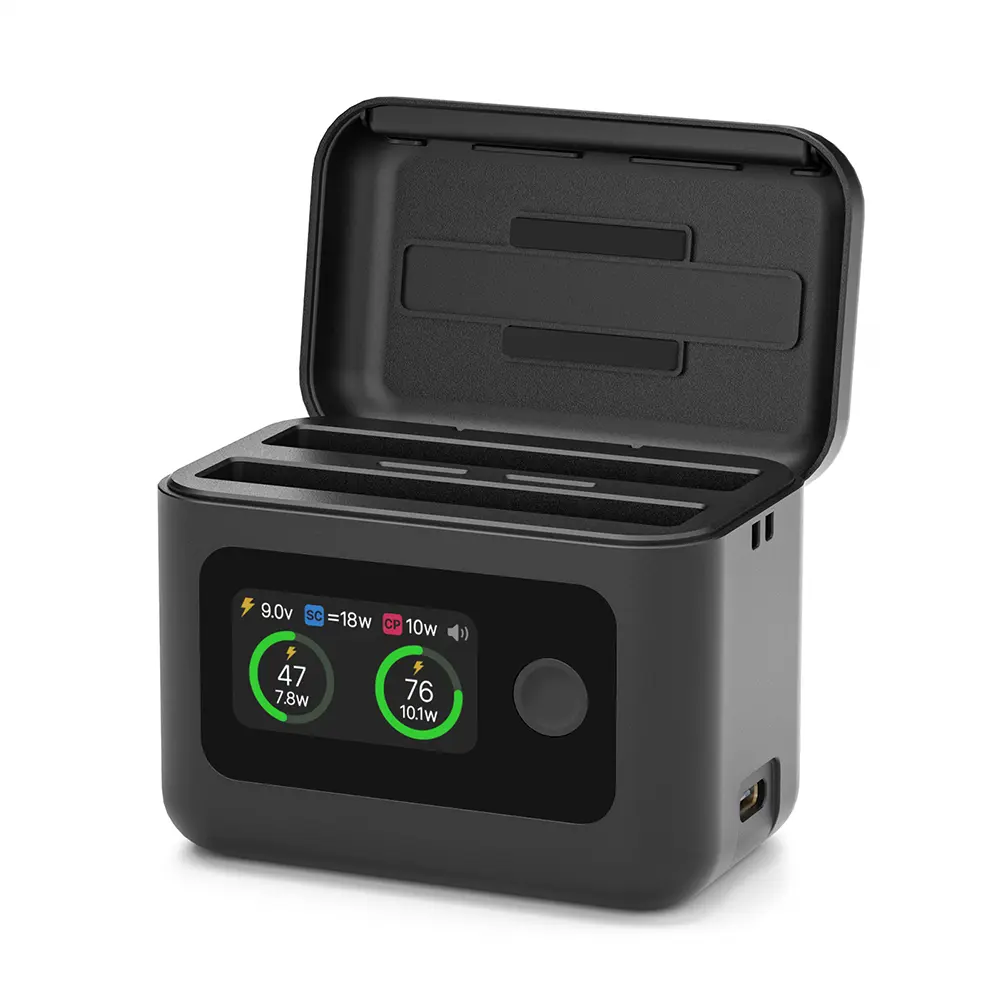 For Insta360 X5 Battery Charger Case USB-C Rechargeable Fast Charging Case Power Bank Battery Charger Storage Box Battery Parts