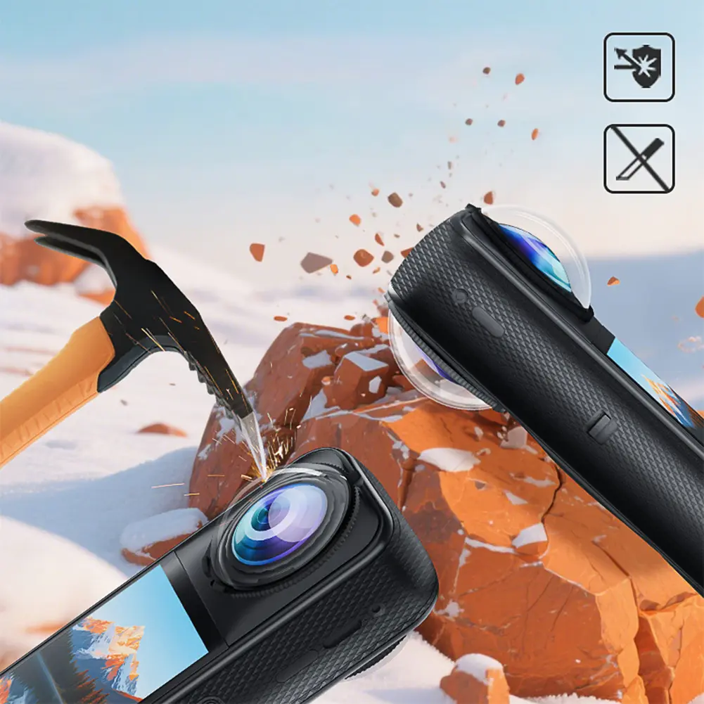 Lens Guards Anti-Scratch Rotating Lens Protector Cap Lightweight Optical Glass Lens Cover for Insta 360 X5 Camera Accessories