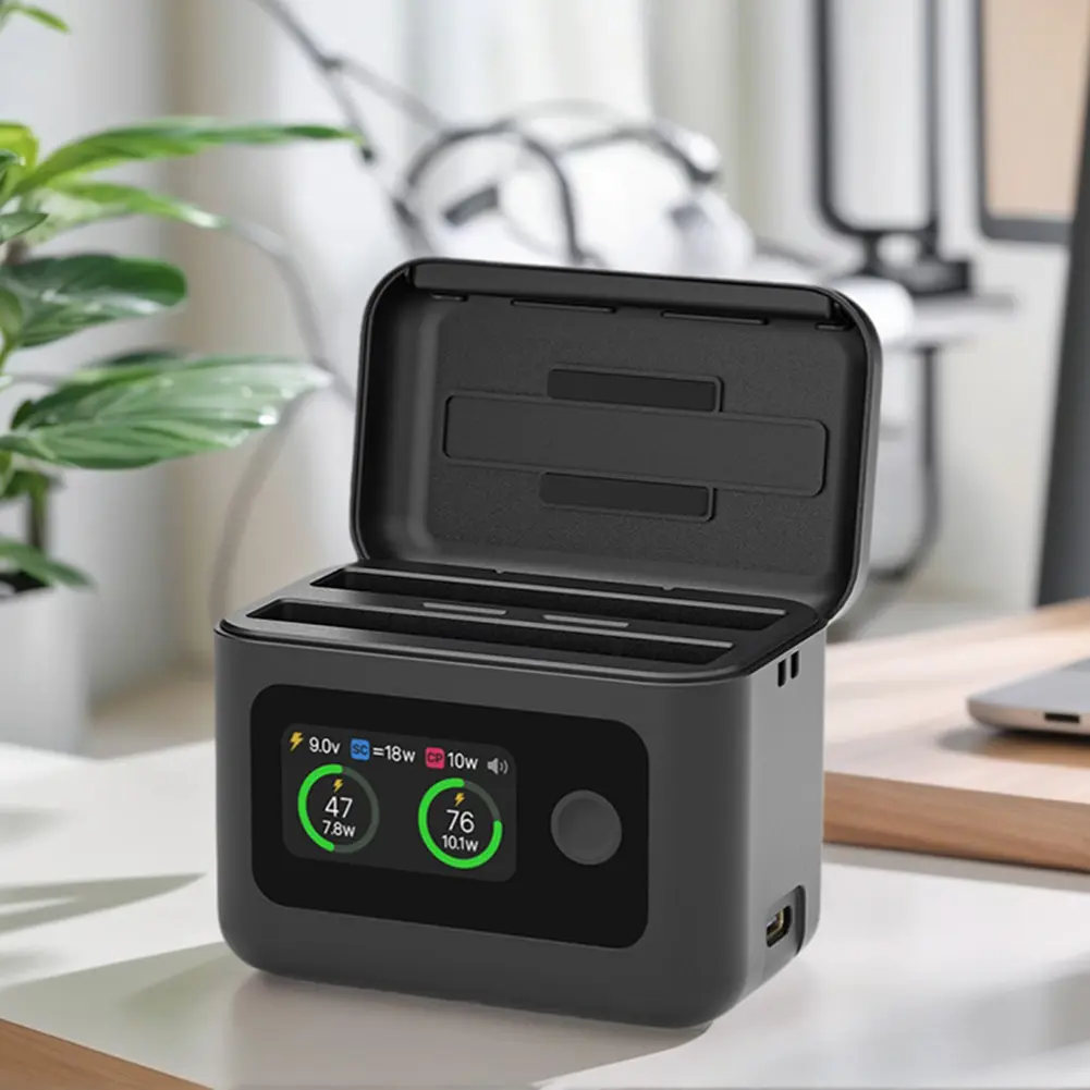 For Insta360 X5 Battery Charger Case USB-C Rechargeable Fast Charging Case Power Bank Battery Charger Storage Box Battery Parts