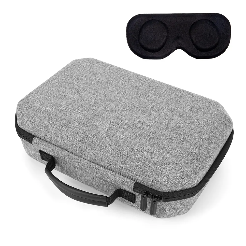 Carrying Case with Lens Cover Waterproof Protective Bag Shockproof Mesh Pocket for Meta Quest 3 VR Headset Game Controller