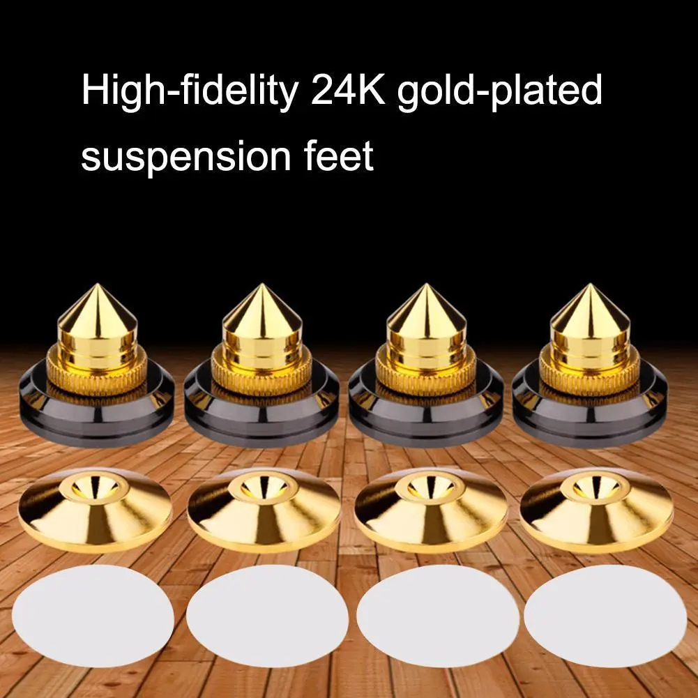 4pcs Speaker Spikes Stand Subwoofer Amplifier Isolation Base Pads for Turntable