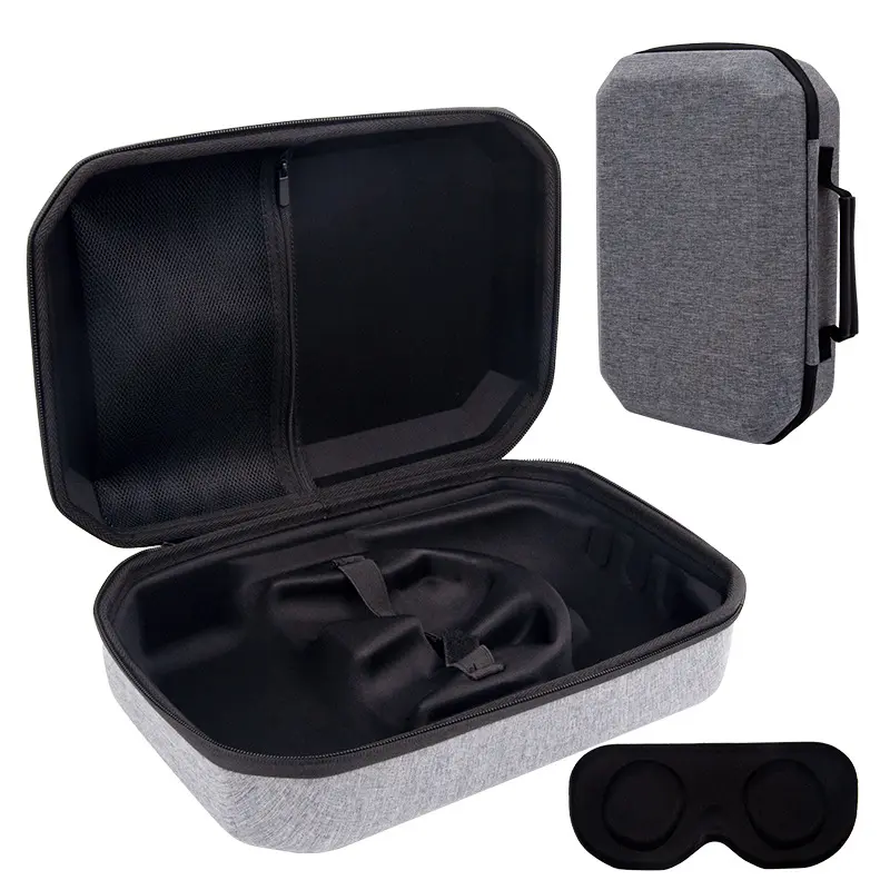 Carrying Case with Lens Cover Waterproof Protective Bag Shockproof Mesh Pocket for Meta Quest 3 VR Headset Game Controller