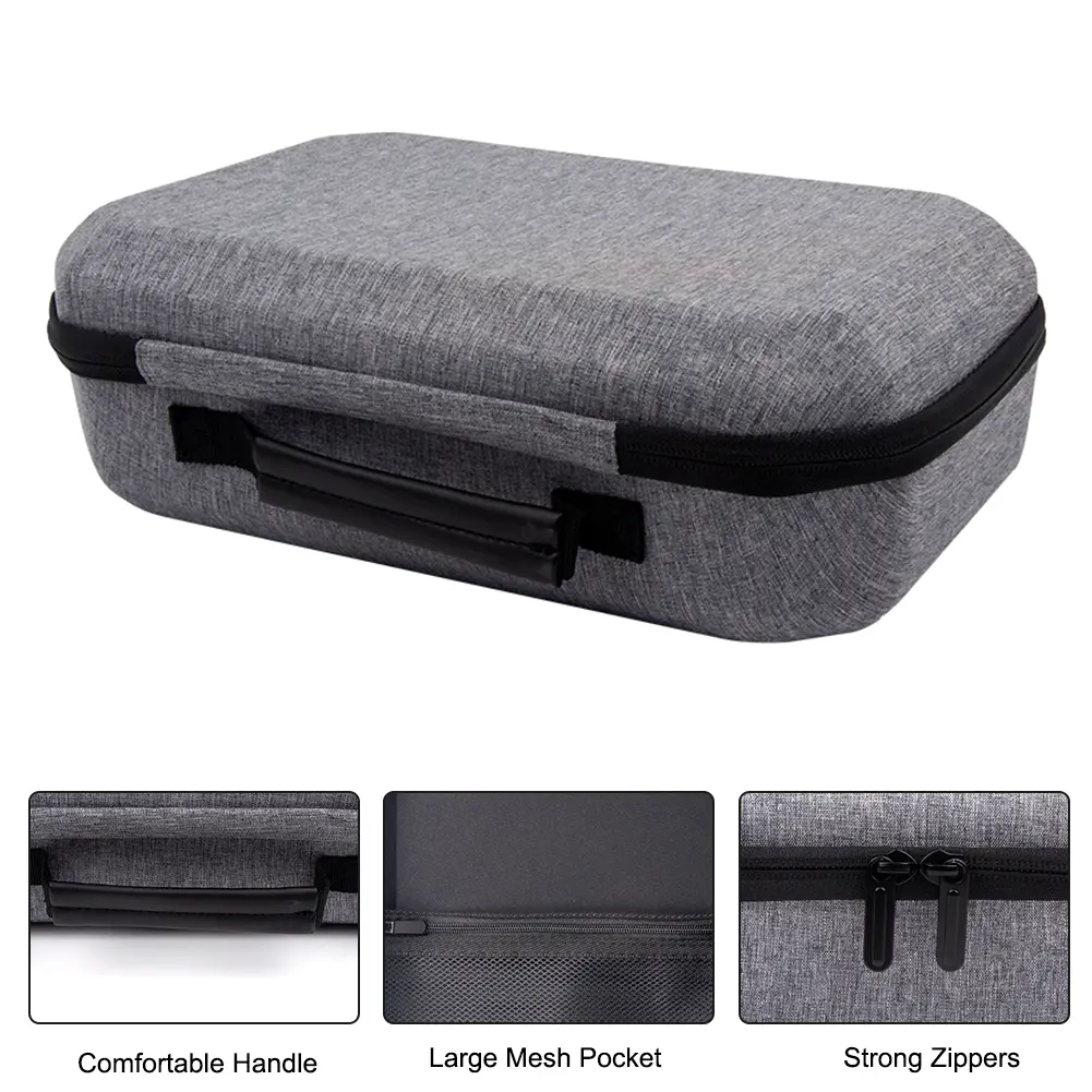 Carrying Case with Lens Cover Waterproof Protective Bag Shockproof Mesh Pocket for Meta Quest 3 VR Headset Game Controller