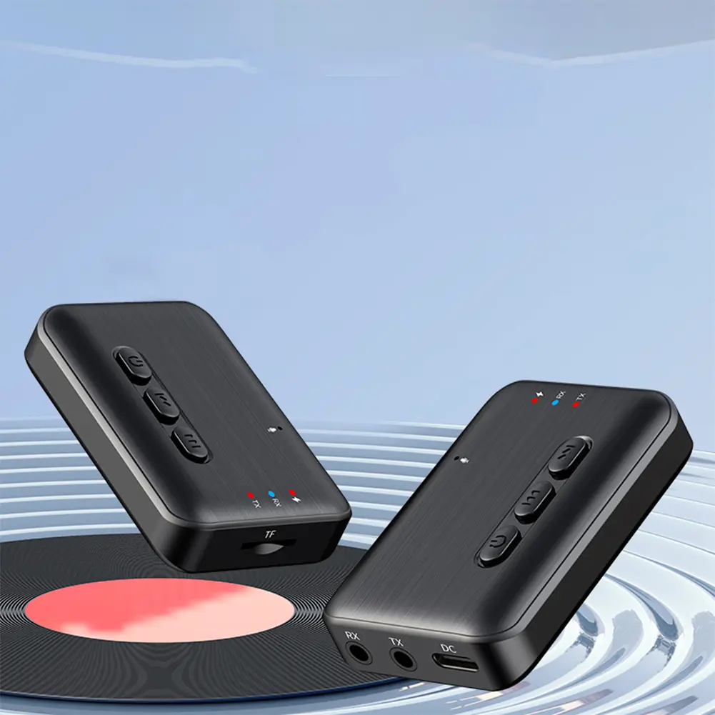 BT 5.3 Adapter Audio Transmitter Receiver 3.5mm AUX Wireless Audio Adapter Audio Receiver for Home Speakers Wired Headphones
