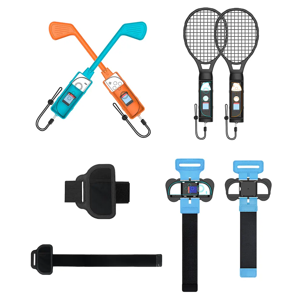 10-in-1 Family Sports Party Pack for Nintendo for Switch 2 Joy-Con Family Accessories Kit Armband Leg Strap Game Controller Grip