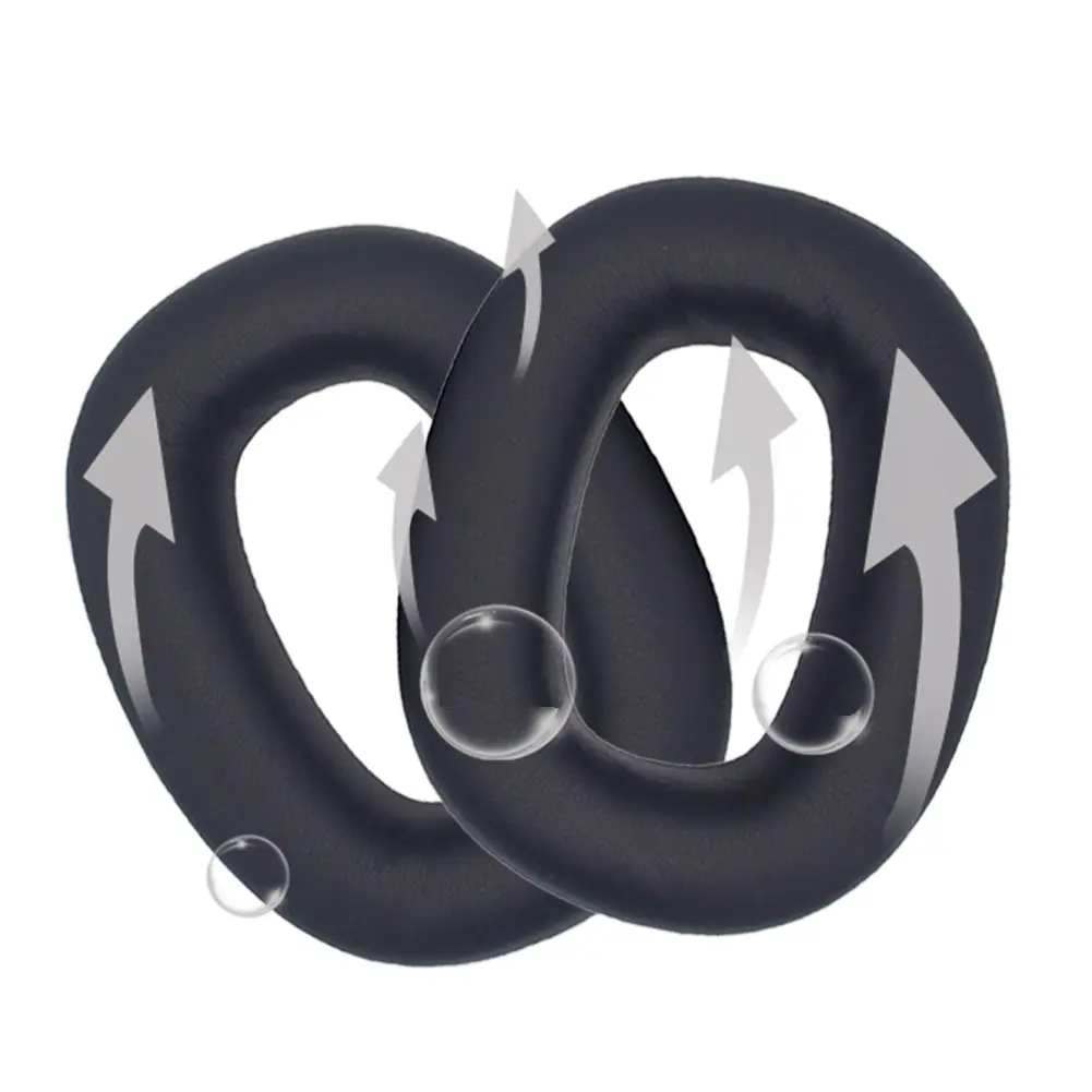 1 Pair Replacement Ear Pads Protein Leather Over Ear Cushions Headset Earmuffs for B&W Bowers & Wilkins PX7 S2/PX8 Headphones