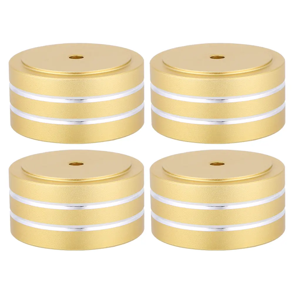4PCS HIFI Speaker Spikes Stand Feet Pad Aluminum Alloy Shock Absorbing Foot Pad Non-Slip Shock Absorber Foot Pad for Speaker DAC