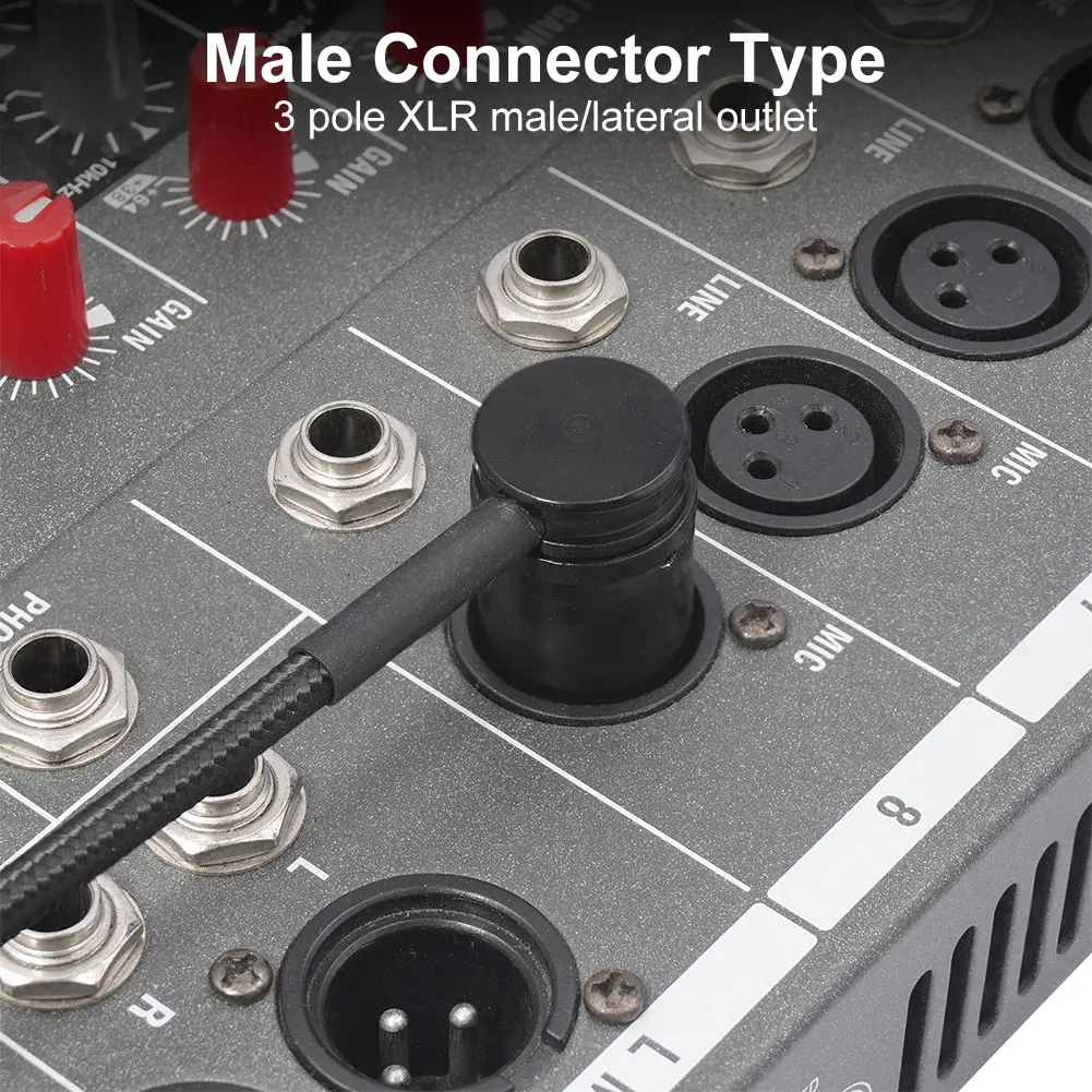 Male To Male/Female To Female Compact XLR Microphone Solder Adapter 3 Pin Black Shell XLR Solder Connector for Microphone Mixer
