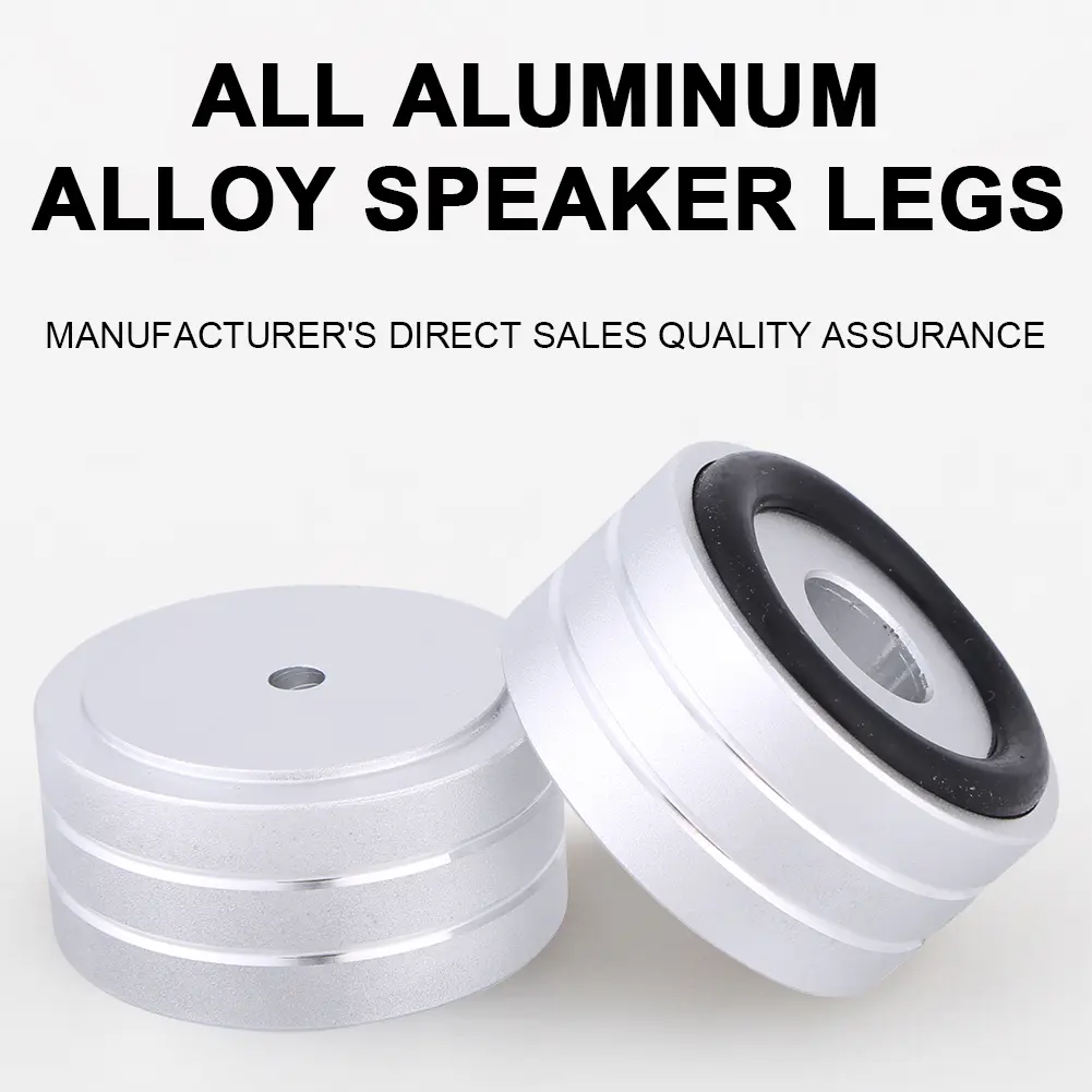 4PCS HIFI Speaker Spikes Stand Feet Pad Aluminum Alloy Shock Absorbing Foot Pad Non-Slip Shock Absorber Foot Pad for Speaker DAC