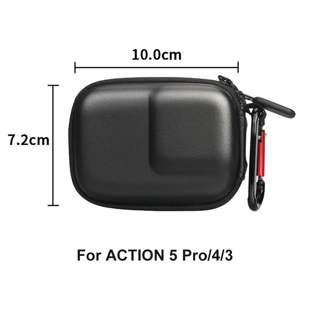Portable Storage Bag for DJI OSMO Action 5 Pro/4/3 with Carabiner Storage Box Protective Box Mini Carry Case Accessory