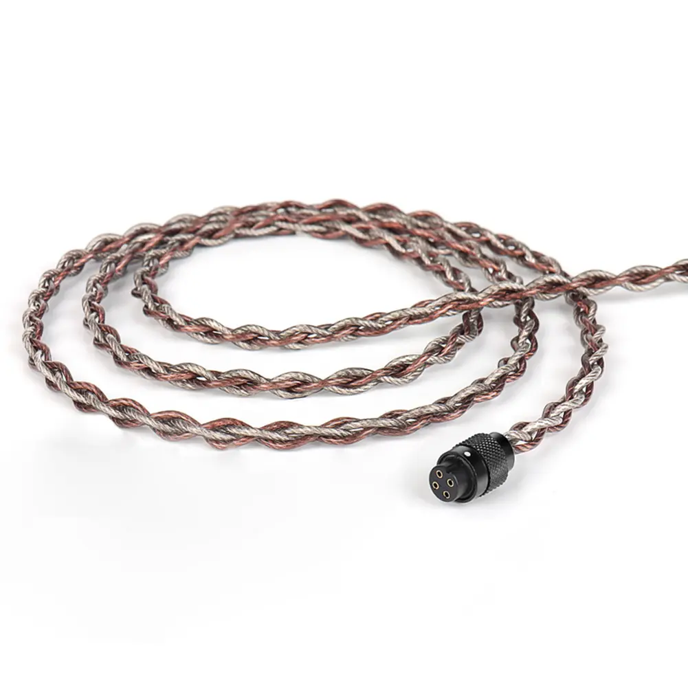 Red Chain Earphones Cable with Swappable Connector 2.5/3.5/4.4mm Silver-Plated Copper OFC Copper Replacement for TRN MT1 MAX TA4