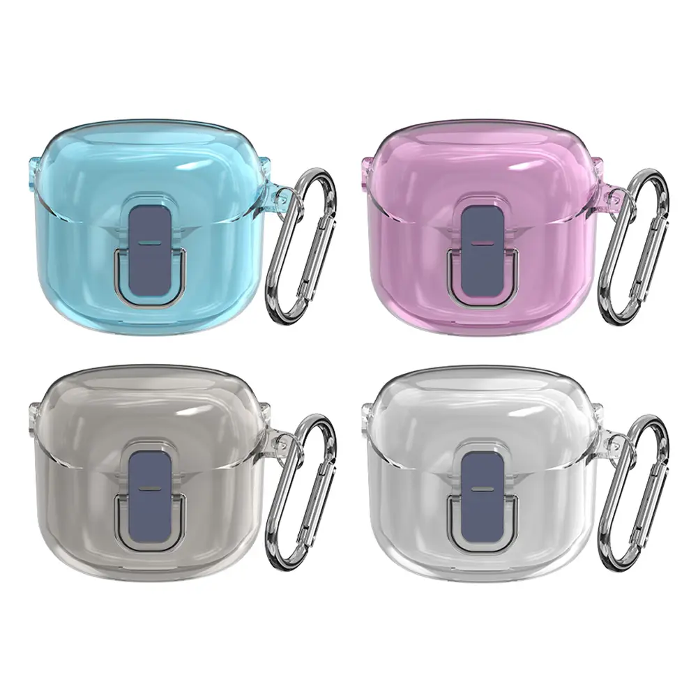 Protective Cover Shockproof Hard PC Shell Clear Case Cover Protective Sleeve Waterproof for JBL Tune Flex 2023 Wireless Earbuds