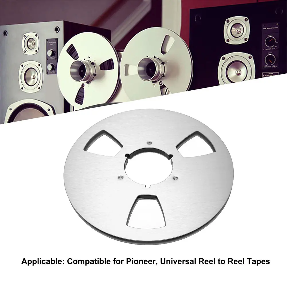 1/4 10.5 Inch Blank Tape Reel Aluminum Alloy Empty Tape Reel Recording Takeup Reel for Reel To Reel Tape Recorder