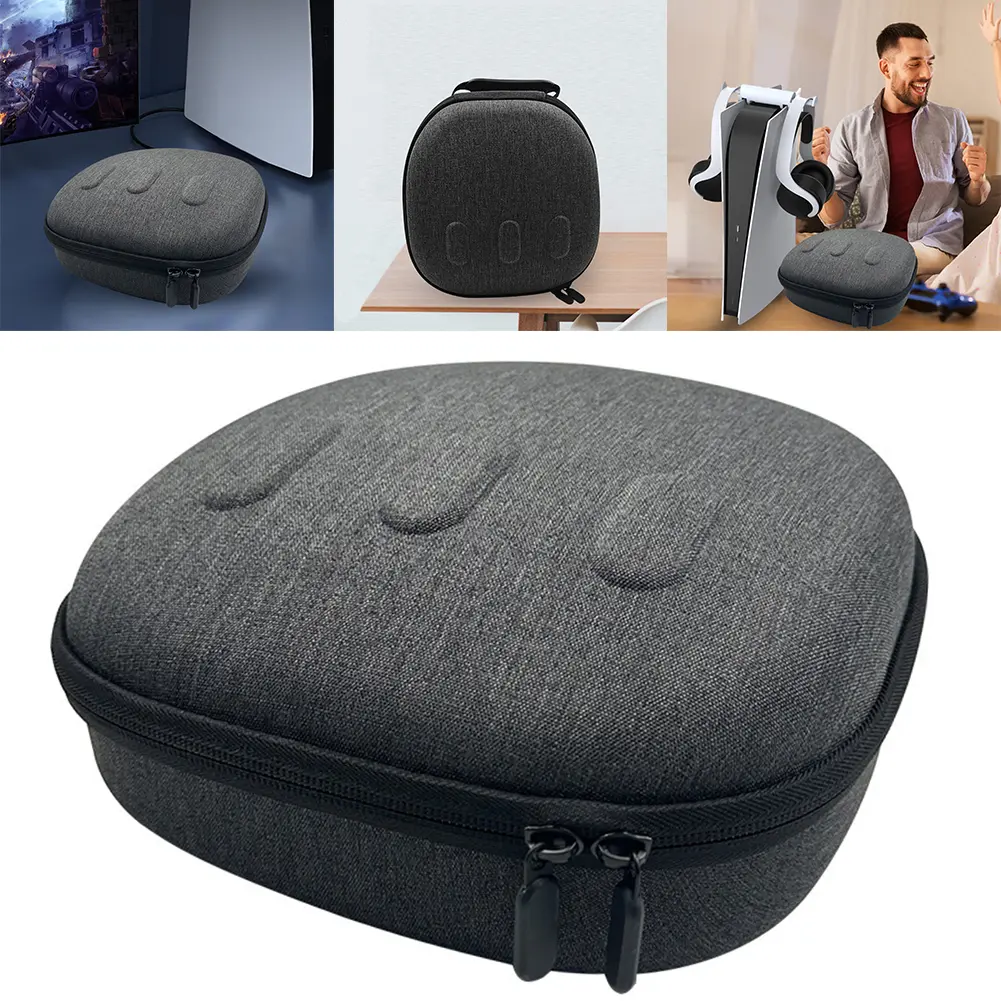Hard Carrying Case Shockproof Travel Carrying Case Anti-Scratch Portable Storage Bag with Mesh Pocket for Meta Ques 3 VR Headset